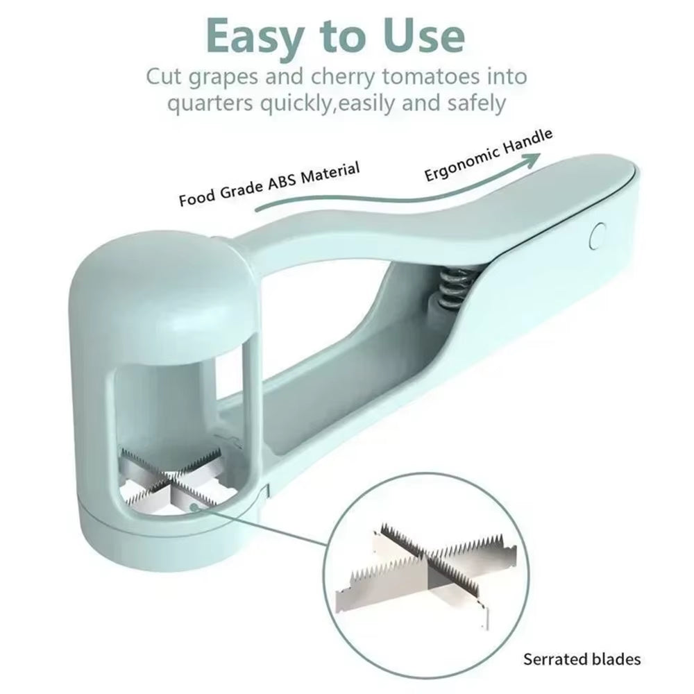 SnackSlice™ Quick Fruit Cutter – Grape, Cherry Tomato & Strawberry Slicer for Baby Snacks & Fresh Salads