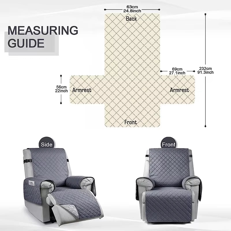 ArmorRest™ Recliner Slipcover – Quilted Shield Against Spills, Pets & Wear