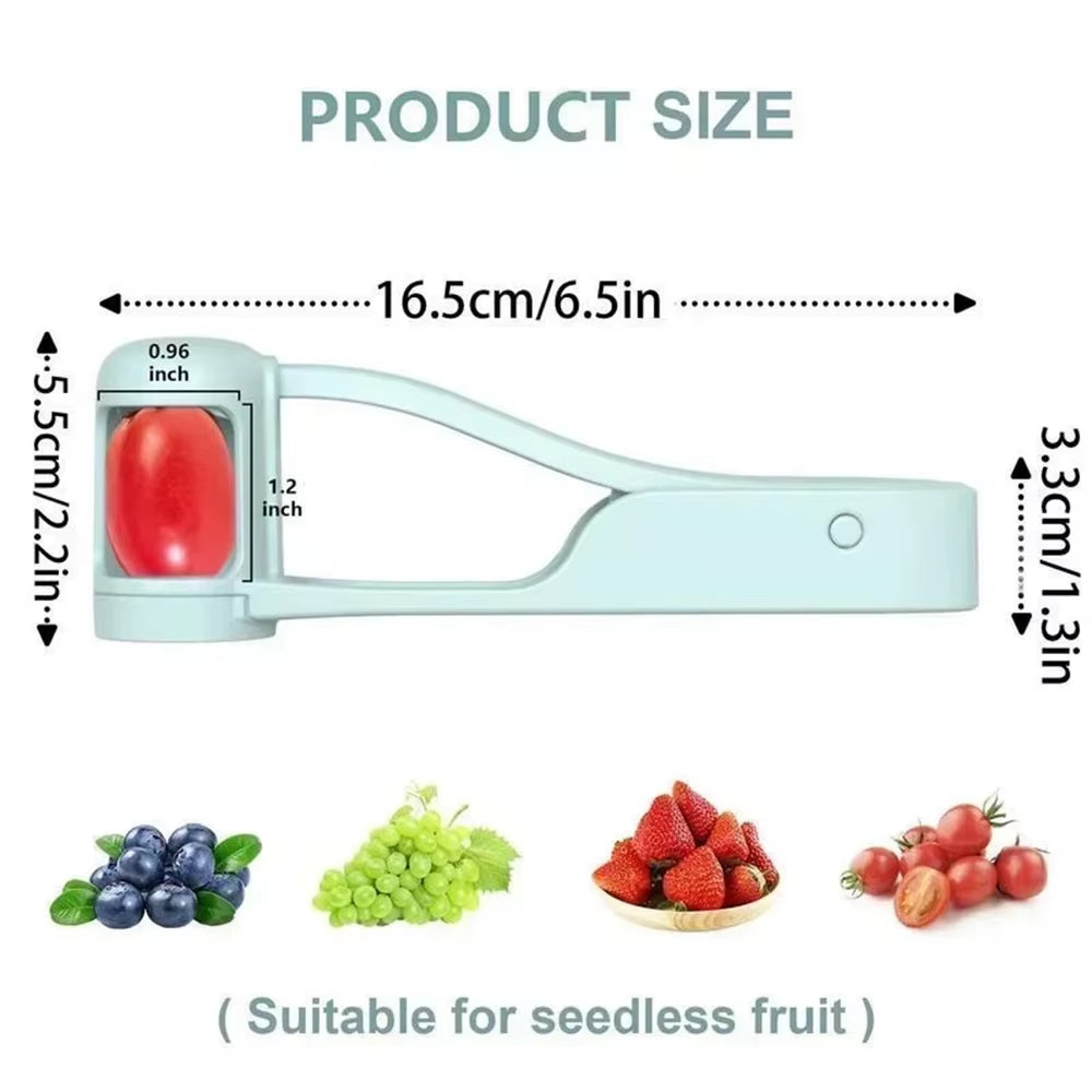 SnackSlice™ Quick Fruit Cutter – Grape, Cherry Tomato & Strawberry Slicer for Baby Snacks & Fresh Salads