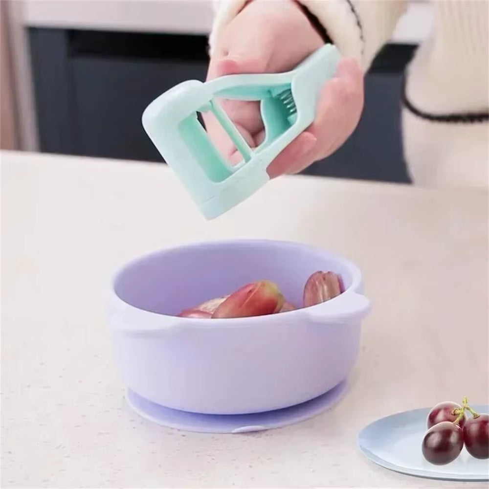 SnackSlice™ Quick Fruit Cutter – Grape, Cherry Tomato & Strawberry Slicer for Baby Snacks & Fresh Salads